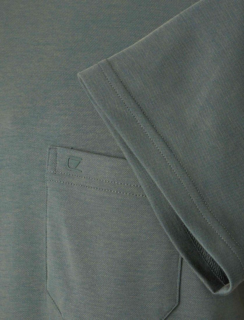 t-shirt Casa Moda groen wijde fit katoen borstzak