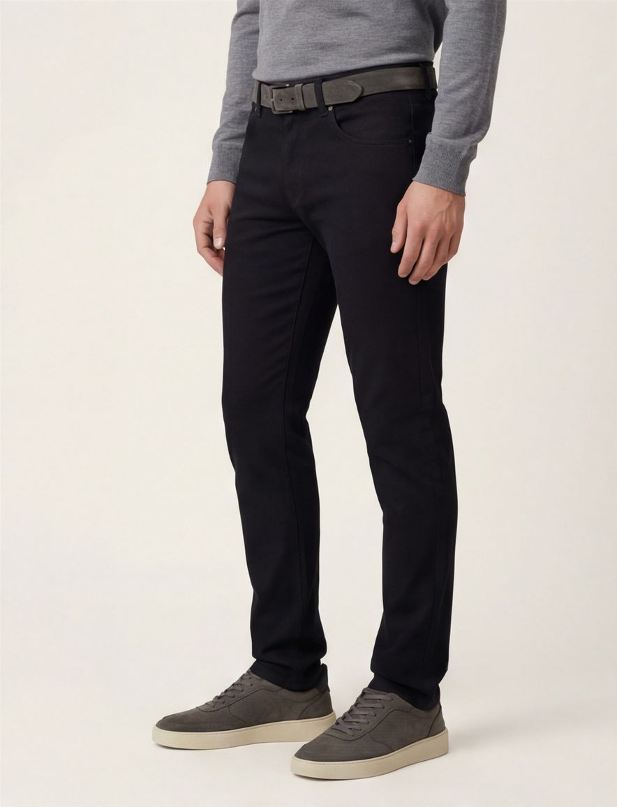 broek Vanguard zwart effen katoen V850