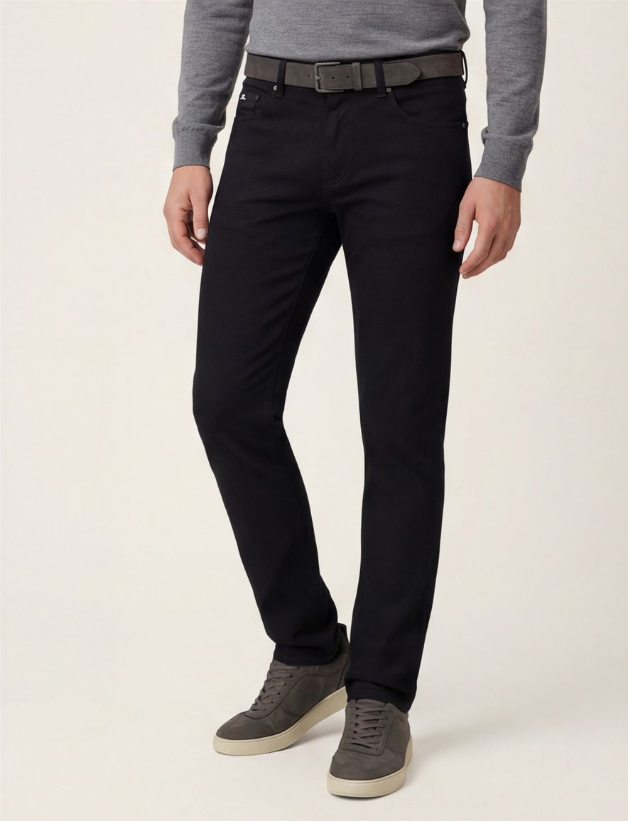 broek Vanguard zwart effen katoen V850