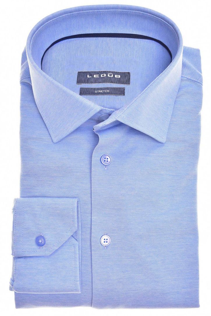 Ledub overhemd lichtblauw melange