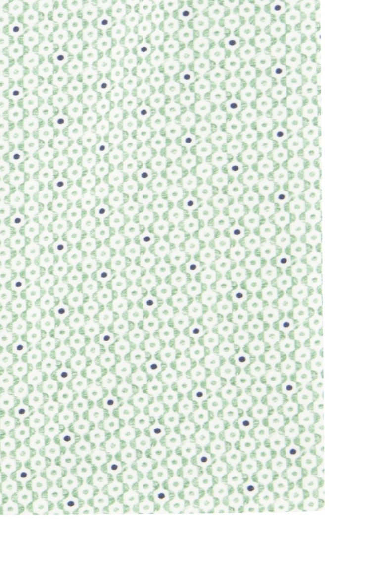 Olymp overhemd korte mouwen groene print Modern Fit