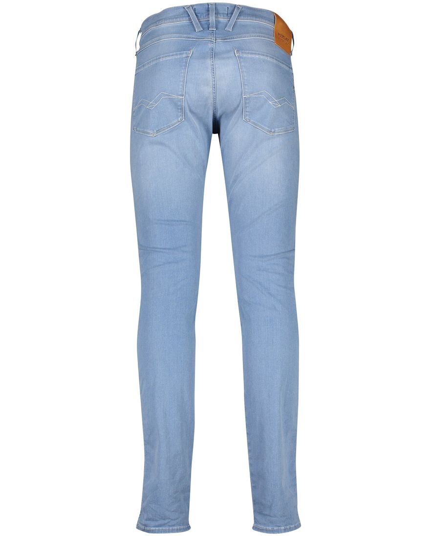 Replay pantalon lichtblauw effen katoen