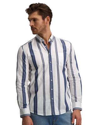 State of Art State of Art overhemd blauwe strepen Regular Fit