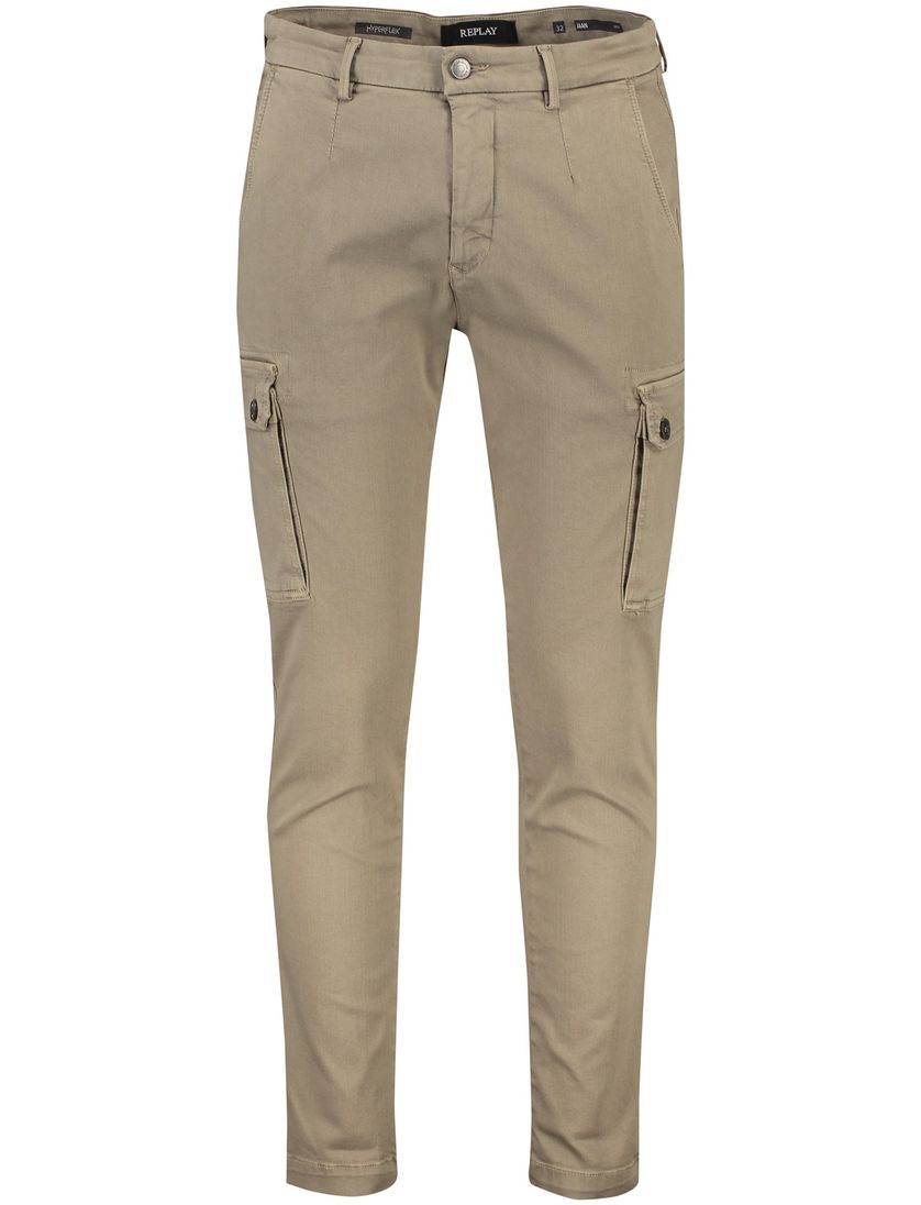Replay cargo broek Jaan Slim Fit zand