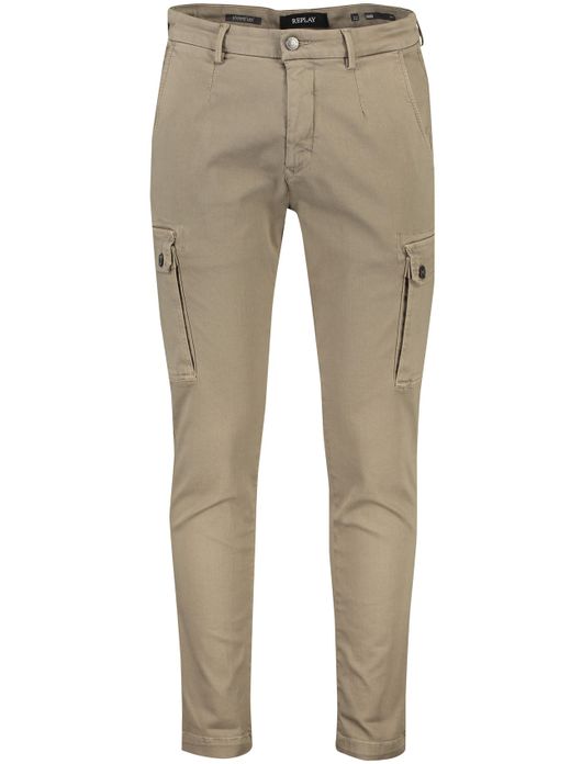 Replay chino Slim Fit model Jaan zand kleur