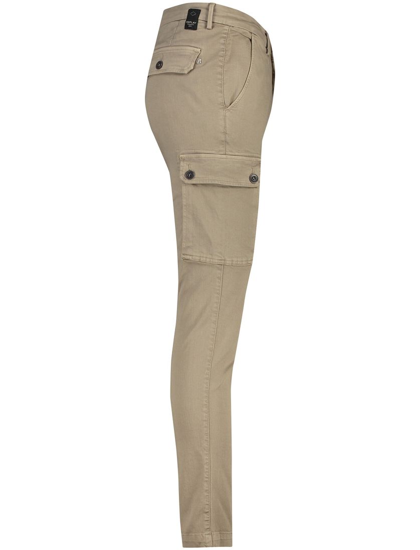Replay cargo broek Jaan Slim Fit zand
