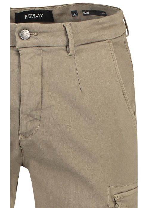 Replay chino Slim Fit model Jaan zand kleur