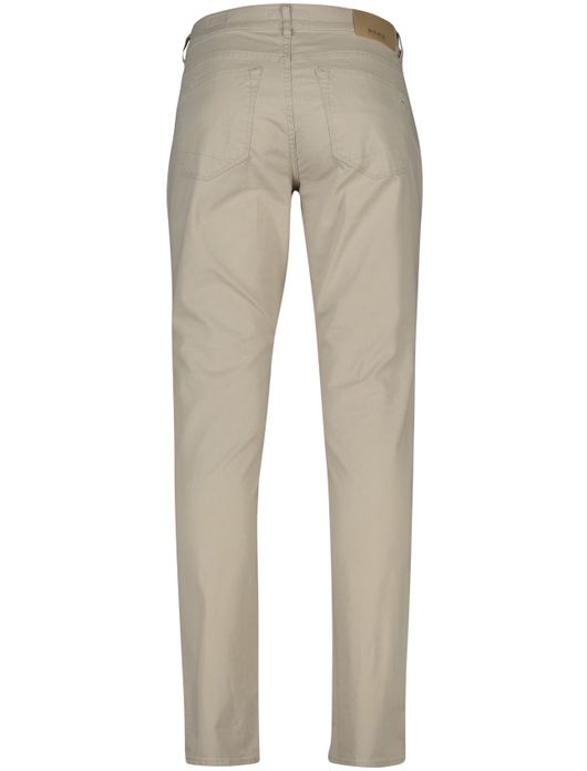 pantalon Brax beige effen katoen Chuck Modern Fit