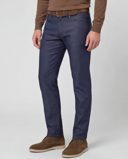 katoenen broek Brax blauw effen katoen