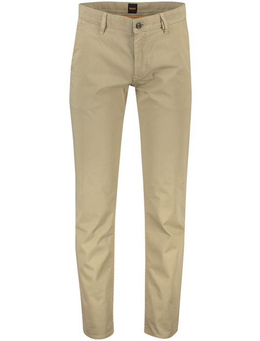 katoenen broek Hugo Boss beige effen katoen