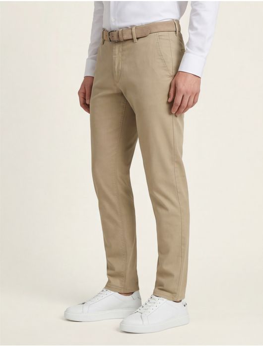katoenen broek Hugo Boss beige effen katoen