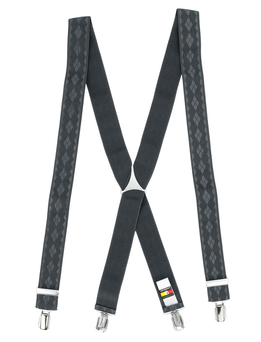 Lindenmann Bretels antraciet geprint