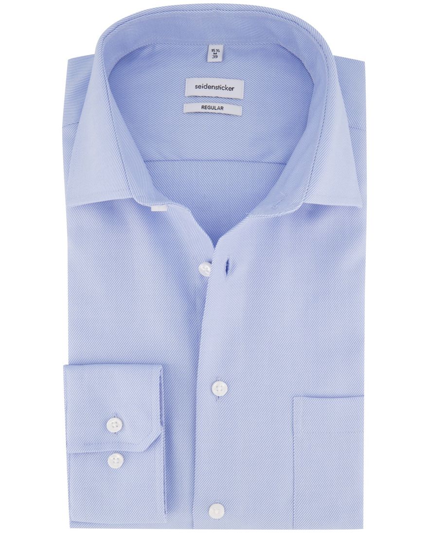 Seidensticker business overhemd Regular normale fit lichtblauw geprint