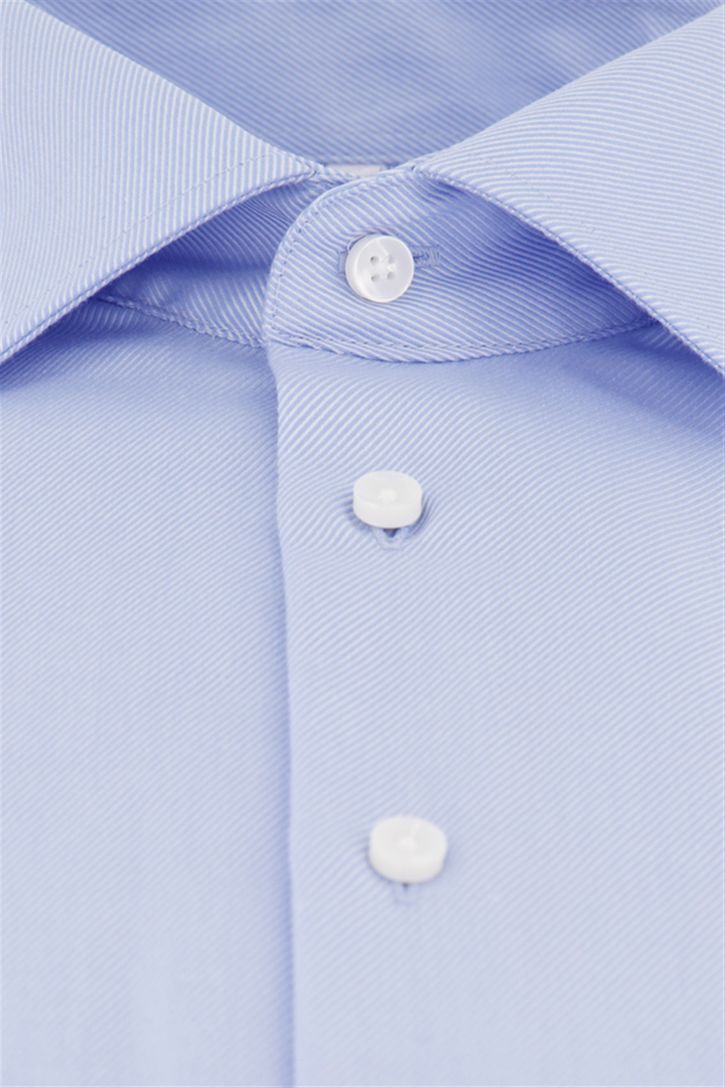 Overhemd Seidensticker lichtblauw borstzak