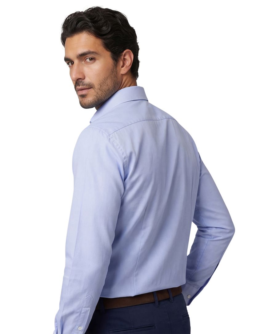 Overhemd Seidensticker lichtblauw borstzak