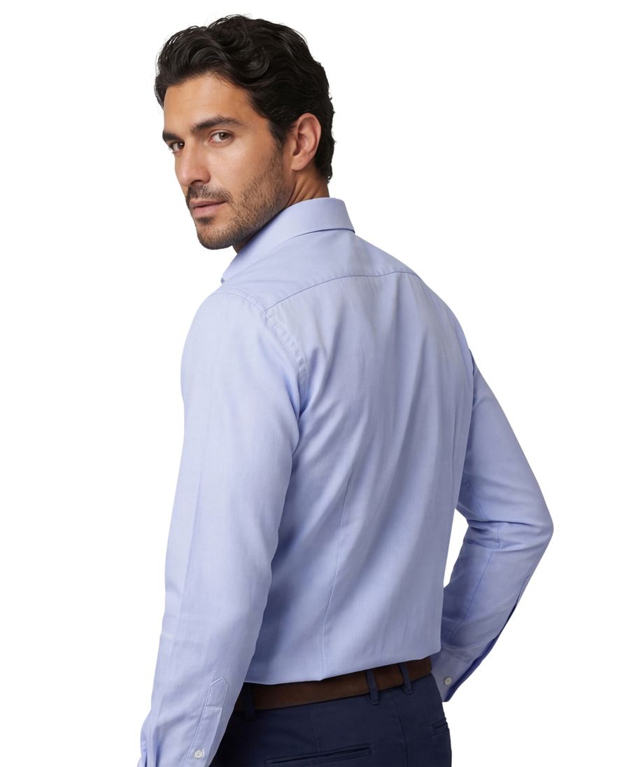 Seidensticker business overhemd Regular normale fit lichtblauw geprint