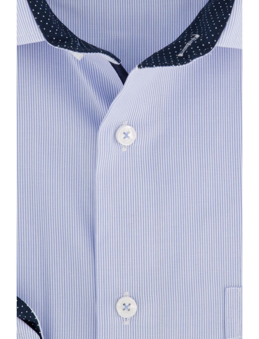 Seidensticker business overhemd Regular normale fit lichtblauw gestreept