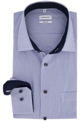 Seidensticker Seidensticker overhemd normale fit donkerblauw