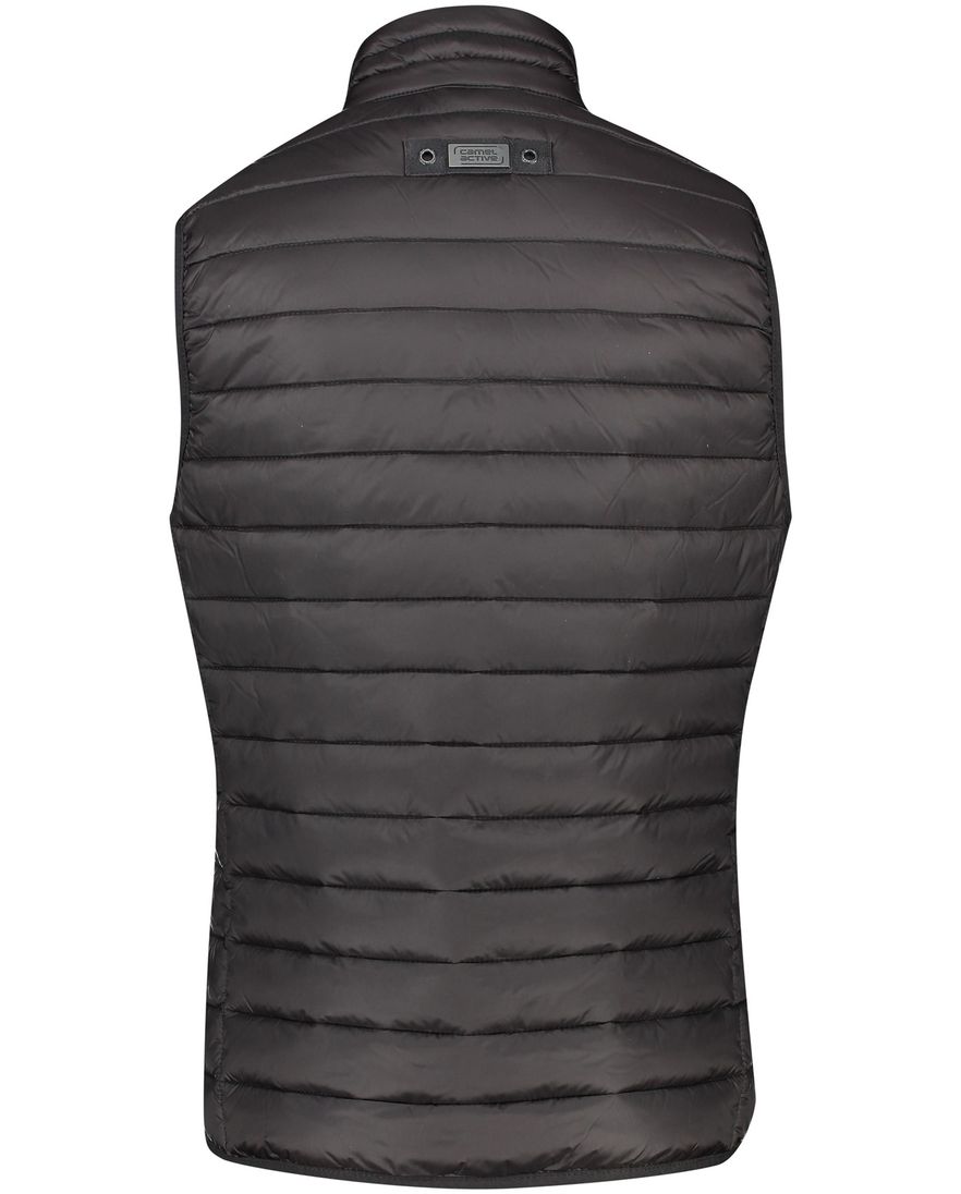 Camel Active bodywarmer zwart opstaande kraag
