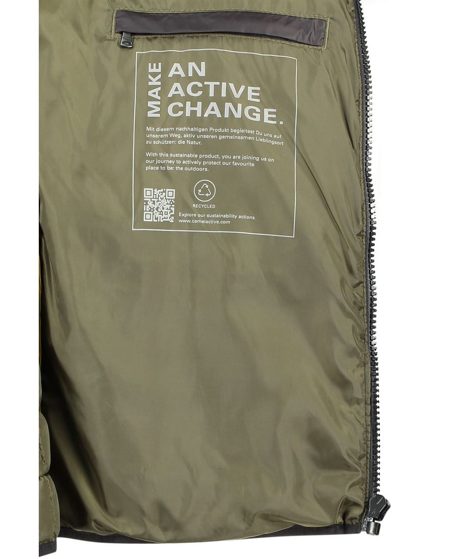 Camel Active bodywarmer zwart opstaande kraag