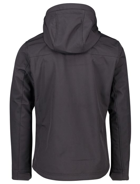 Camel Active softshell jas zwart afneembare capuchon