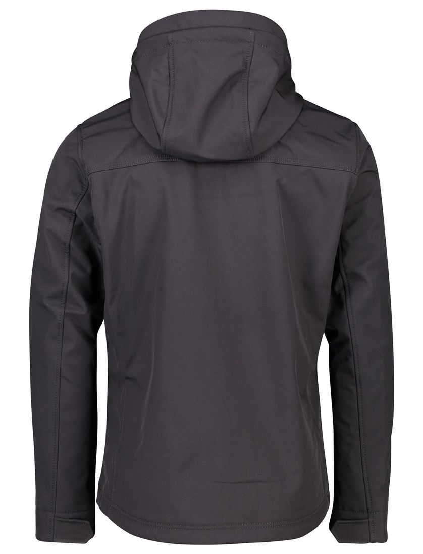 Camel Active softshell jas zwart capuchon afneembaar