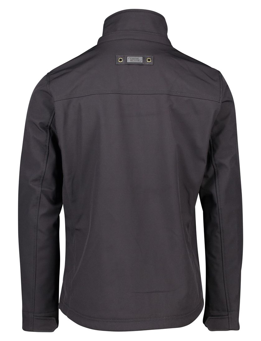 Camel Active softshell jas zwart capuchon afneembaar