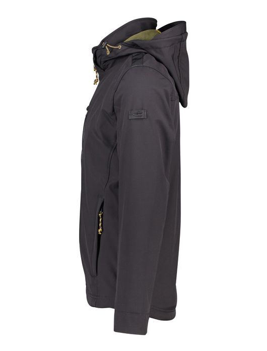 Camel Active softshell jas zwart afneembare capuchon