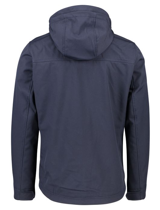 Camel Active jas donkerblauw borstzak kort model afneembare capuchon