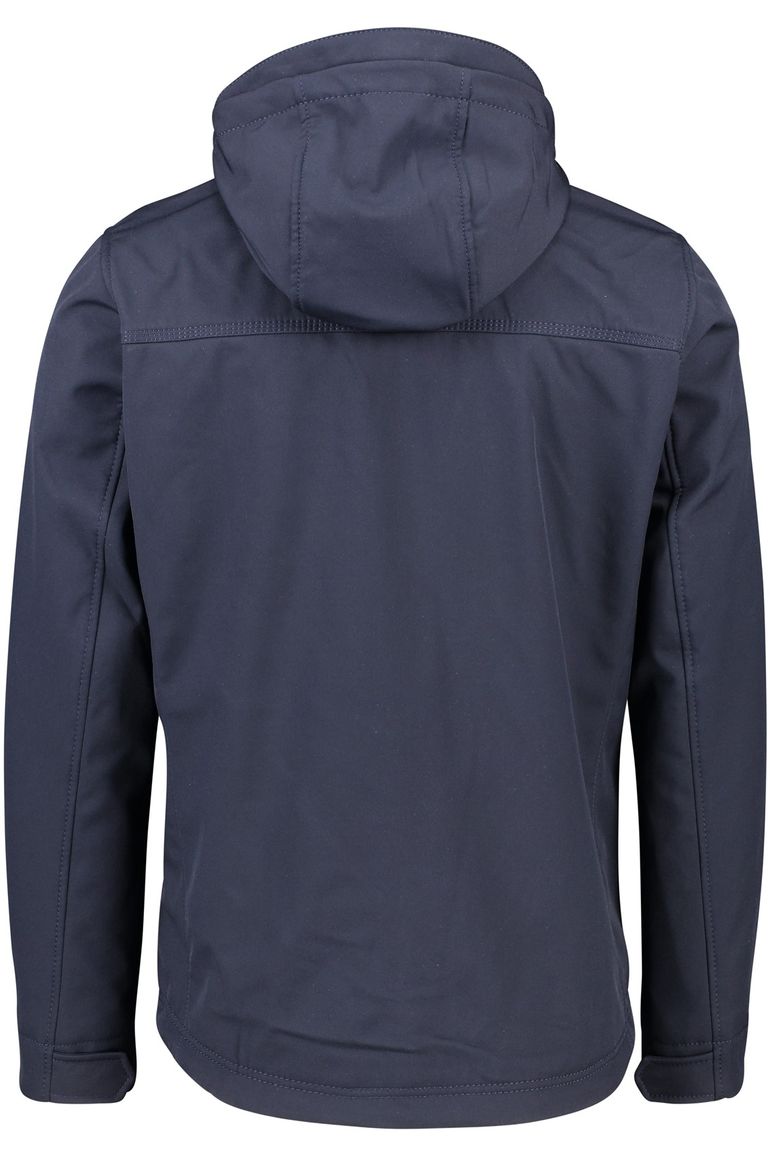 Camel Active jas donkerblauw borstzak kort model capuchon afneembaar