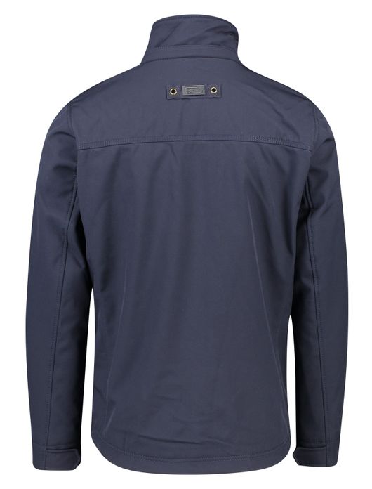 Camel Active jas donkerblauw borstzak kort model afneembare capuchon