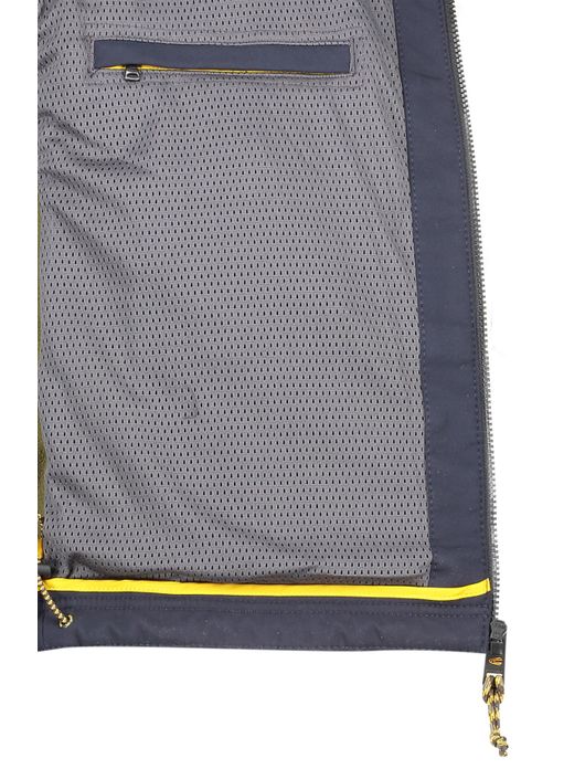 Camel Active jas donkerblauw borstzak kort model afneembare capuchon