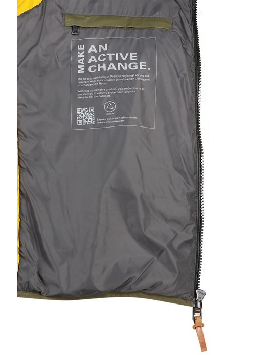 Camel Active jas groen kort model gewatteerd