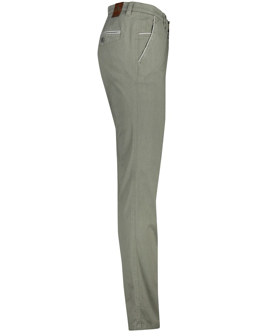 Meran chino M.E.N.S. olijfggroen met stretch modern fit