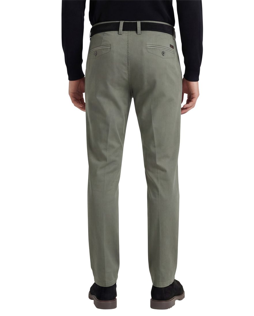 Meran chino M.E.N.S. olijfggroen met stretch modern fit