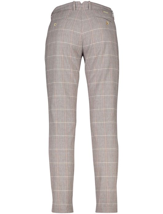 Alberto chino rood beige geruit