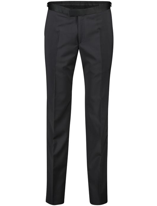 Digel smoking pantalon zwart effen wol