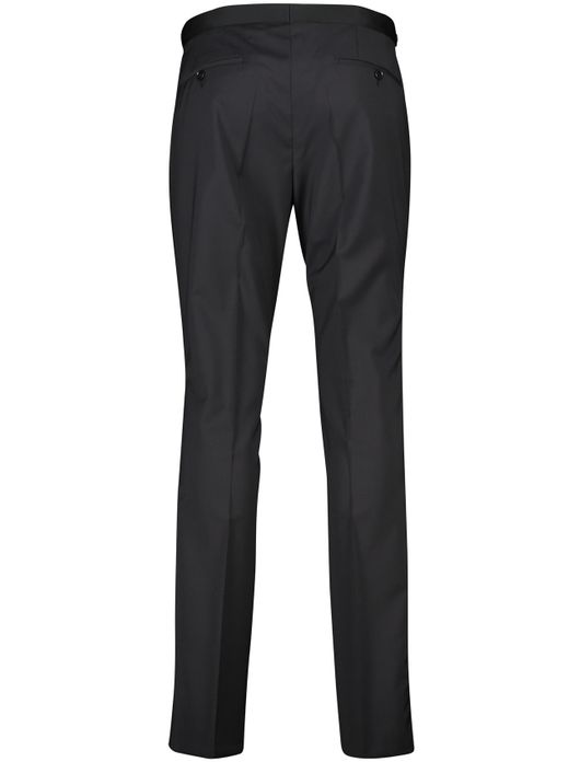 Digel smoking pantalon zwart effen wol