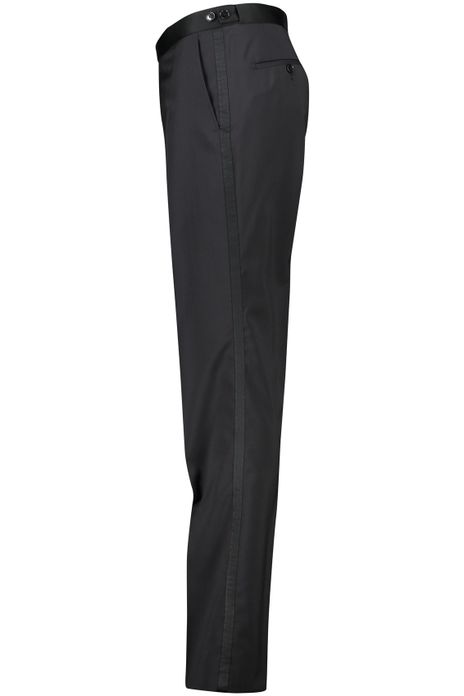 Digel smoking pantalon zwart effen wol