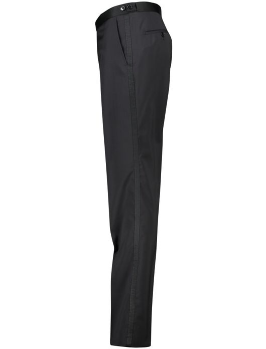 Digel smoking pantalon zwart effen wol