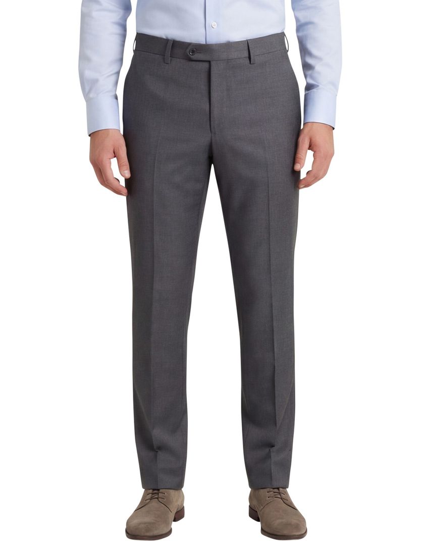 Digel pantalon zwart effen wol slim fit smoking