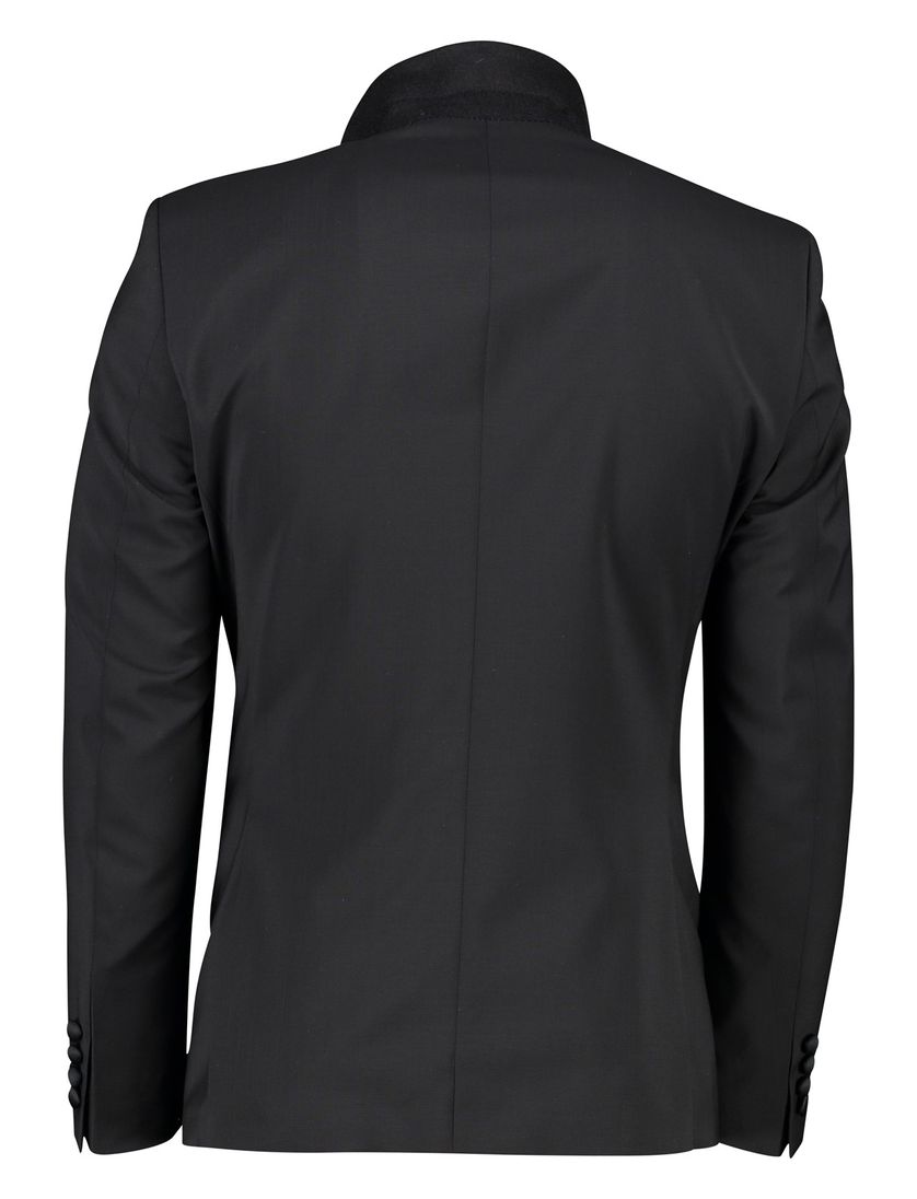 Digel colbert smoking zwart effen wol normale fit Juan