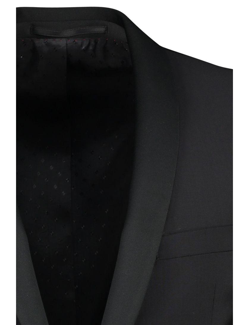 Digel colbert smoking zwart effen wol normale fit Juan