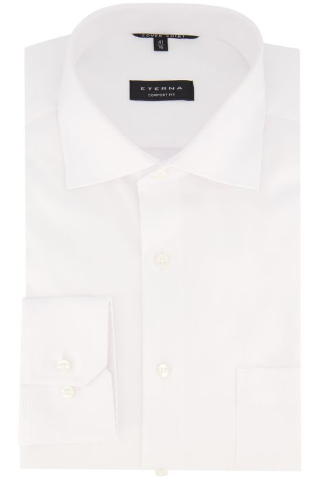 Eterna overhemd mouwlengte 7 wijde fit wit