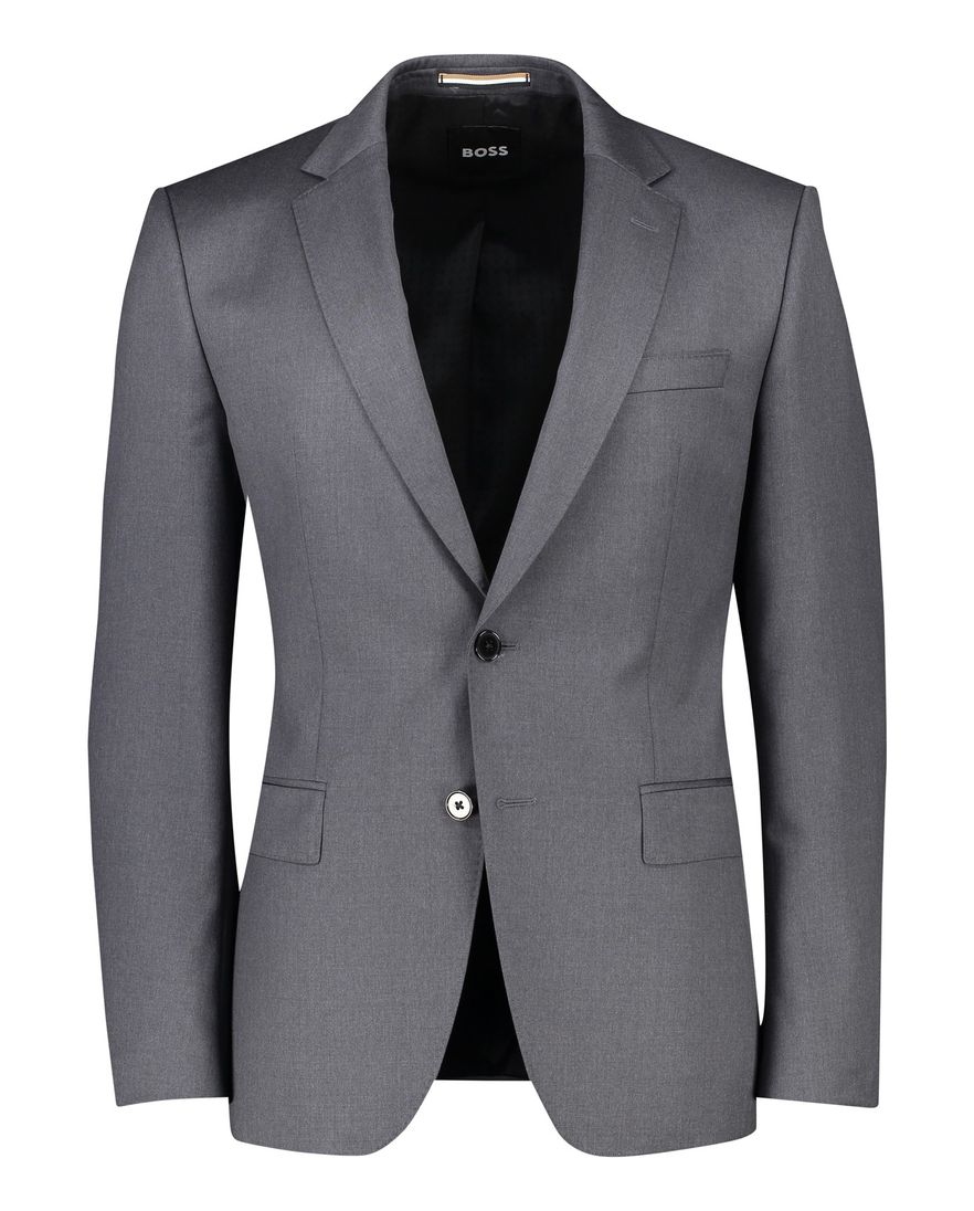 Hugo Boss colbert mix & match grijs effen wol slim fit H-Huge-B1