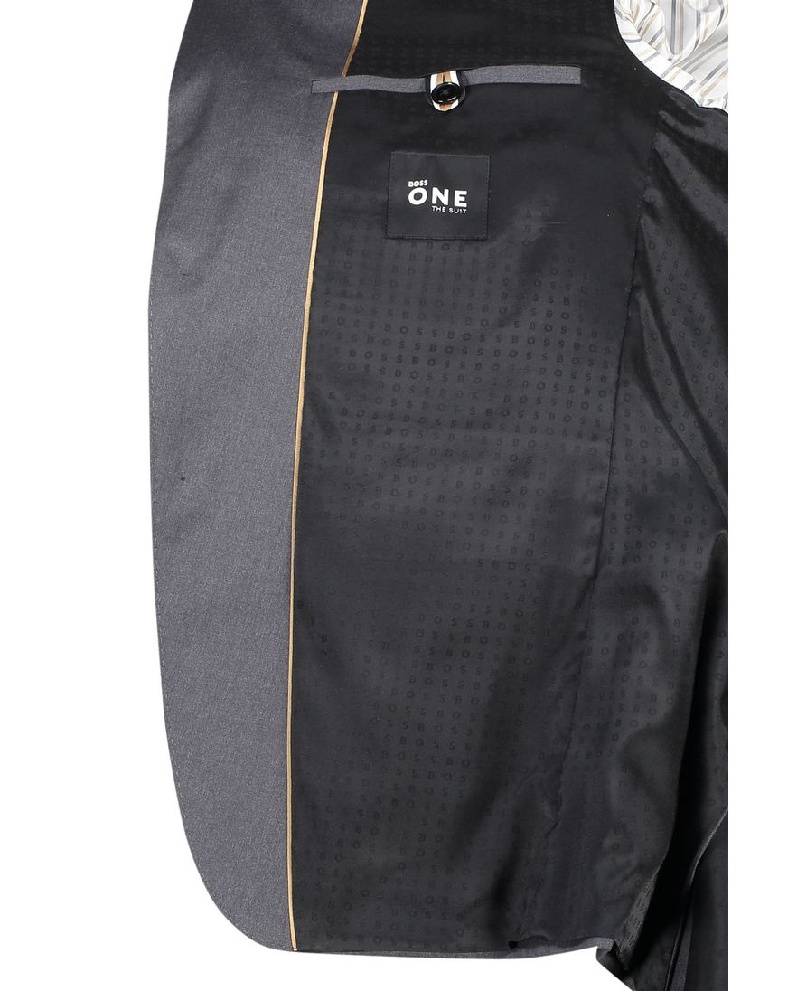 Hugo Boss colbert mix & match grijs effen wol slim fit H-Huge-B1