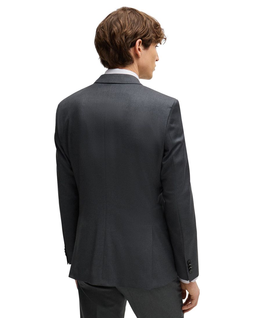 Hugo Boss colbert mix & match grijs effen wol slim fit H-Huge-B1