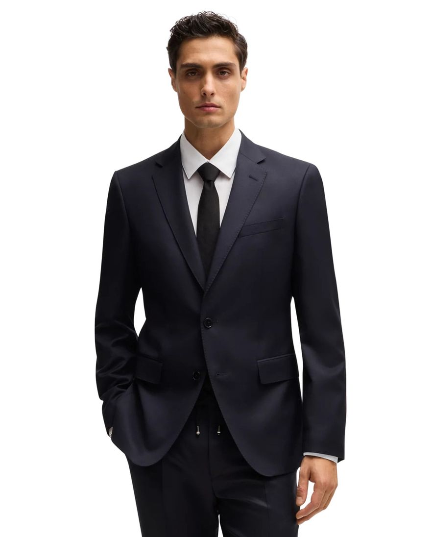 Boss H-Huge colbert mix & match donkerblauw effen wol slim fit