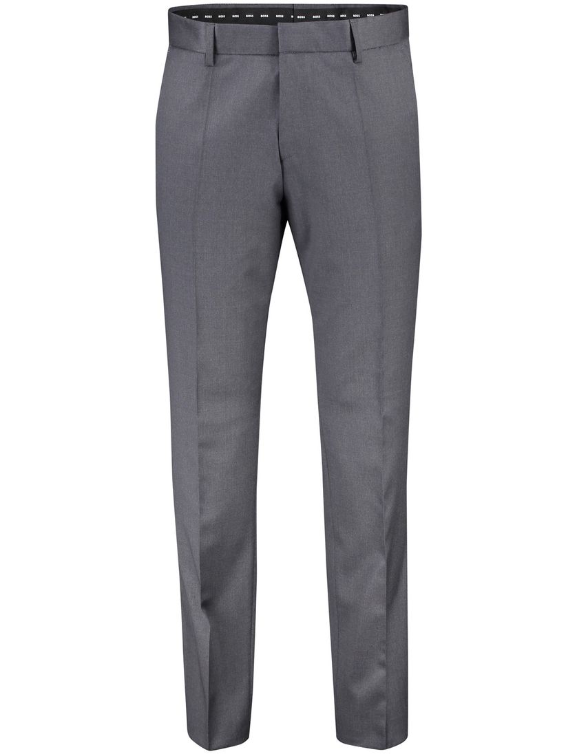 Hugo Boss pantalon mix en match grijs effen wol slim fit Genius
