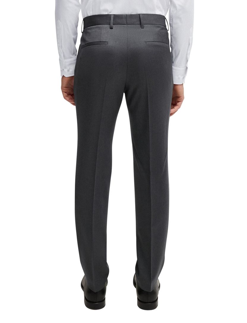Hugo Boss pantalon mix en match grijs effen wol slim fit Genius